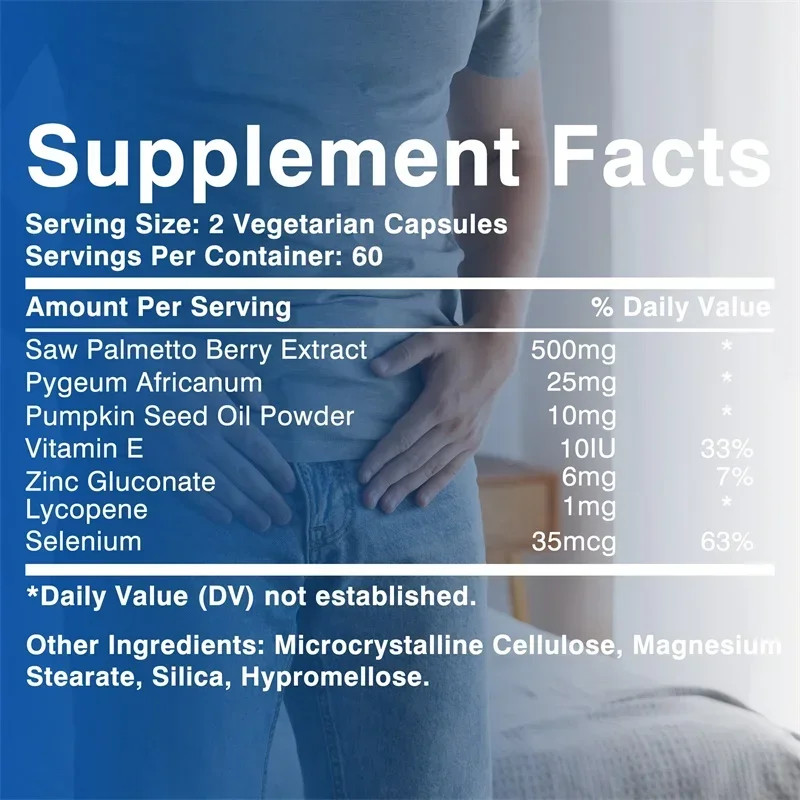 Prostate Support 120pcs, Prevents Hair Loss, Helps with Urinary Tract Health