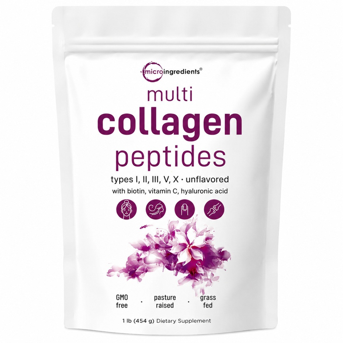 5-Type Collagen Blend Powder Hyaluronic Acid Biotin Anti-Aging Daily Nutrition