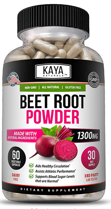(2 Pack) Organic Beet Root Powder 1300mg Per Serving, 120 Capsules Total