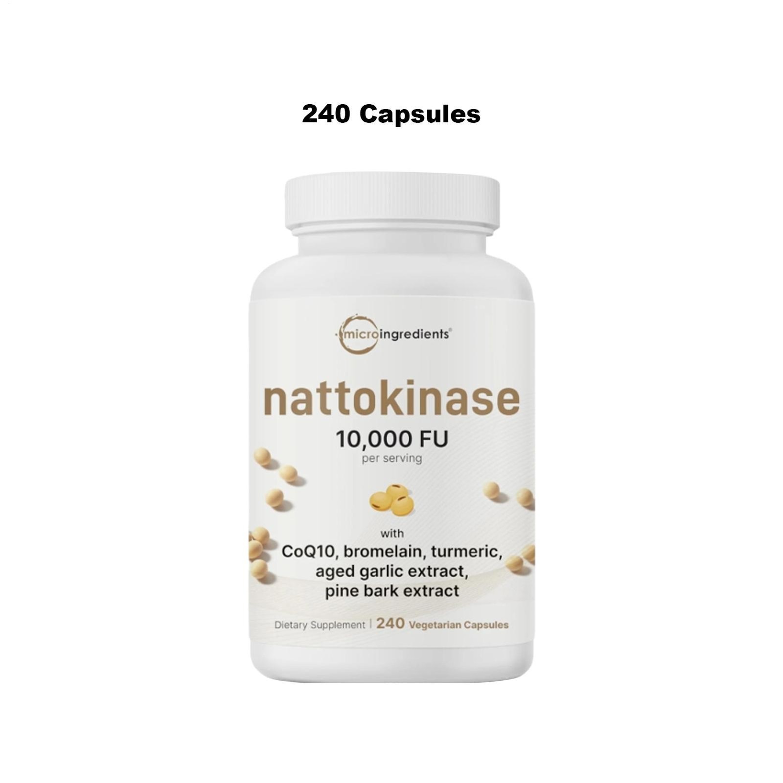 Micro – Ingredients Nattokinase 10,000 FU Per Serving 240 Count (Pack of 1)