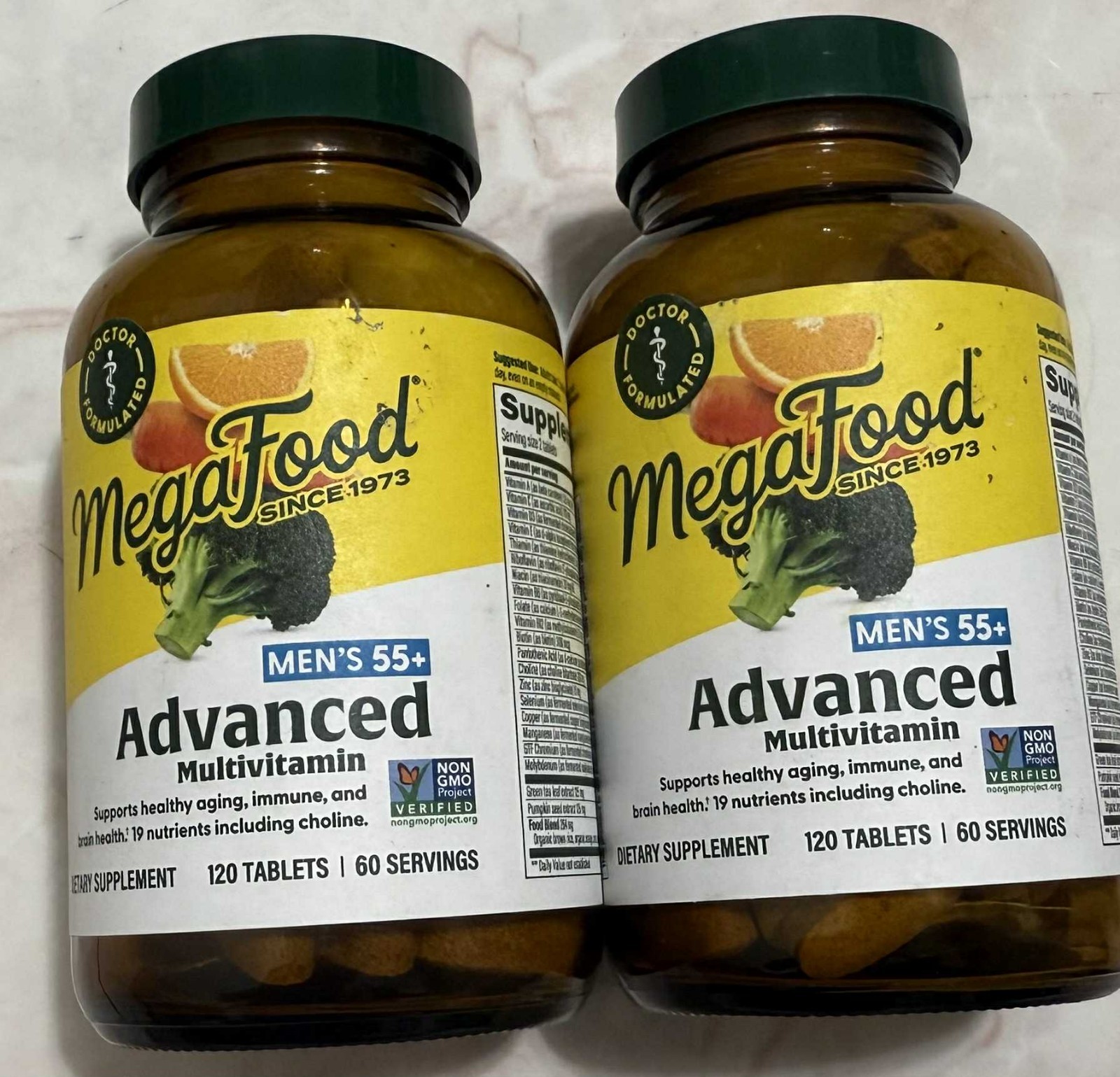 LOT OF 2 MegaFood Men’s Advanced Multivitamin Tablet 120 Count EXP2026+ NEWSHIP