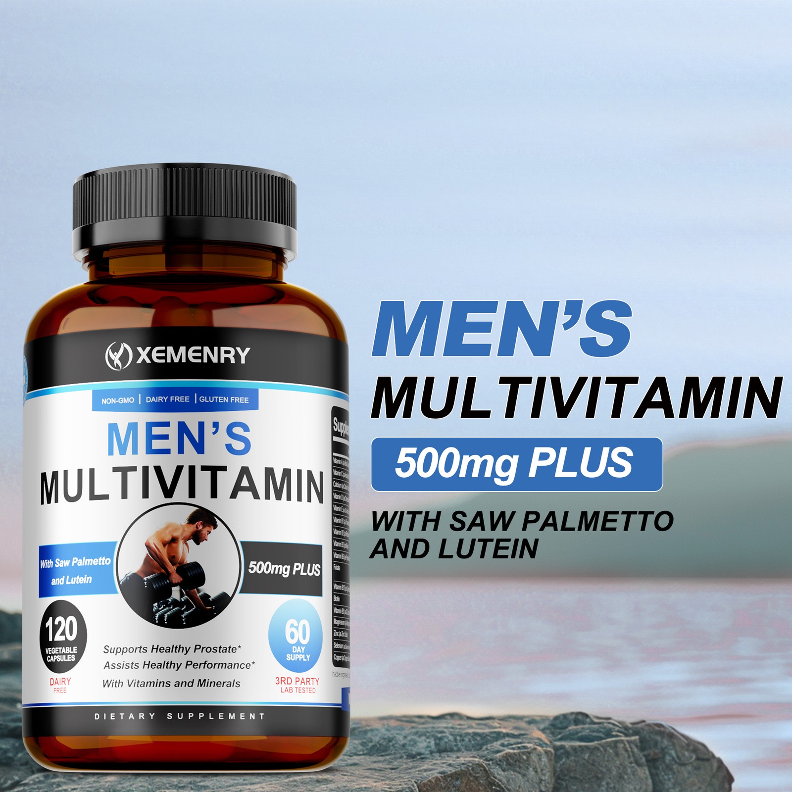 Men’s Multivitamin 240pcs- Saw Palmetto and Lutein – Healthy Male Prostate