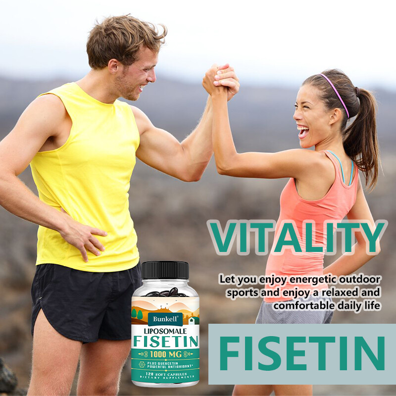 Liposomal Fisetin Softgels Quercetin High Potency 1000mg Antioxidant 120 Pills