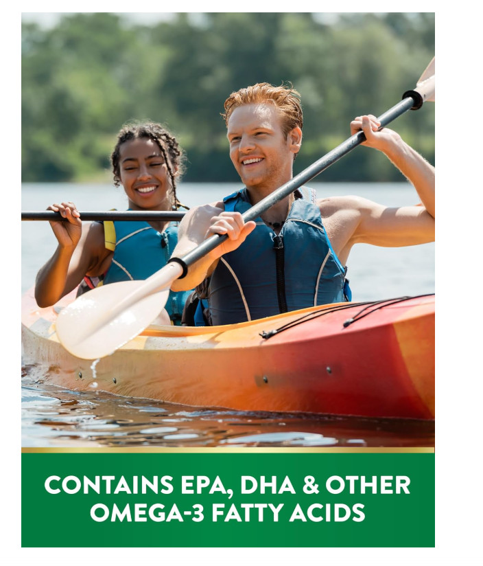 Fish Oil Omega 3 Supplement 2000mg 60 Softgels Lemon Flavor EPA DHA Non-GMO Glut