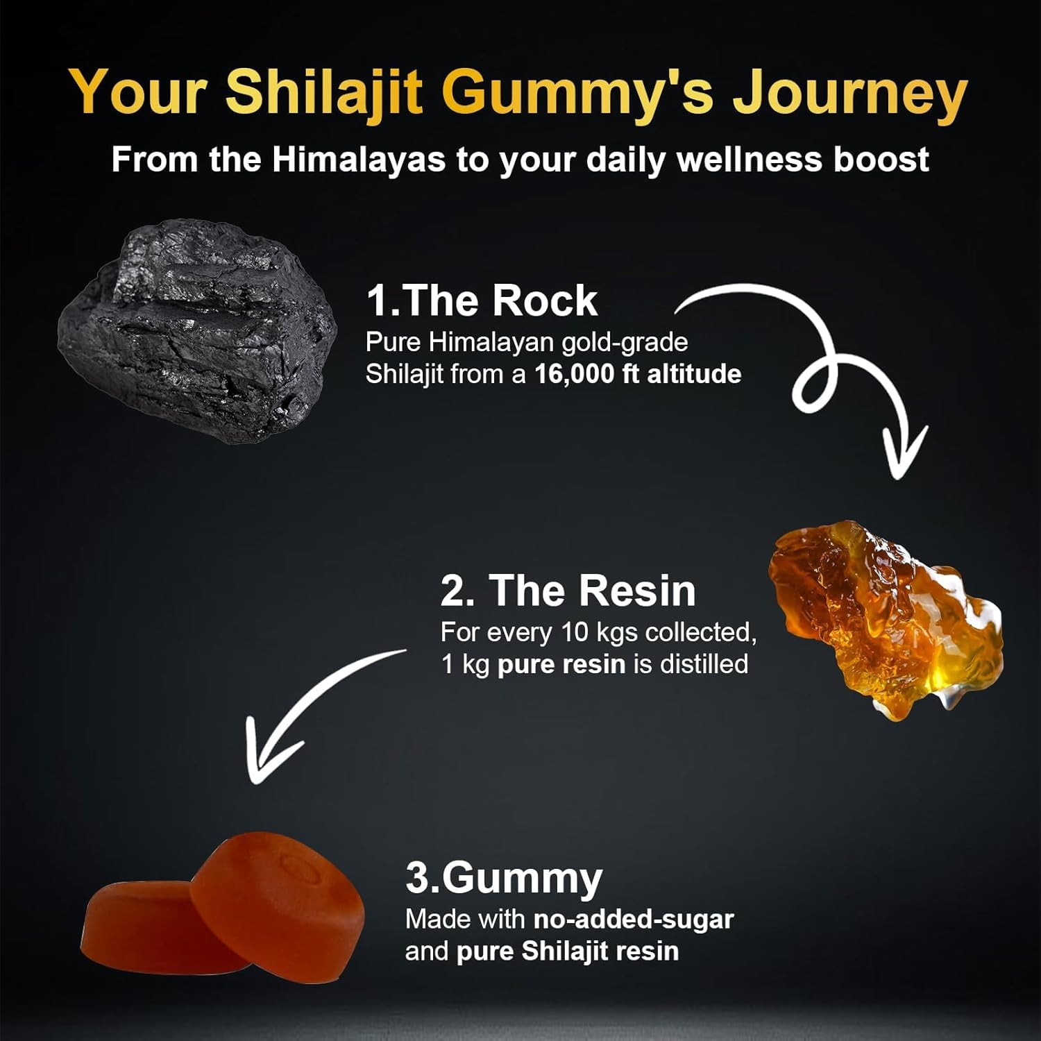 Vitacore Himalayan Shilajit Gummies for 60 Count (Pack of 1)
