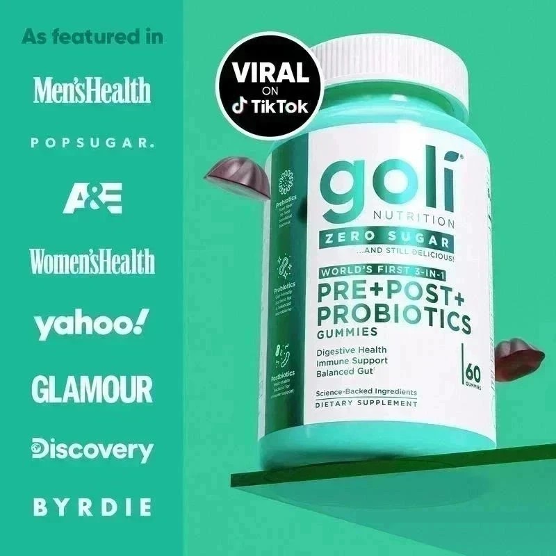 Goli Zero Sugar 2026 Trio – 3 Flavors, 3 x 60 Gummies