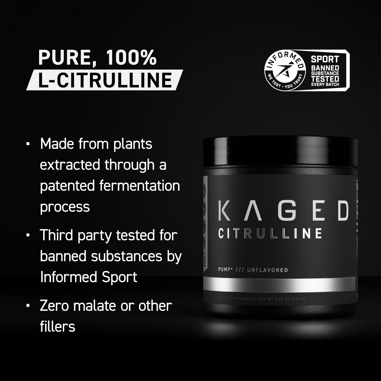 L-Citrulline Powder Unflavored | Nitric Oxide Booster | Muscle Pumps & Vasculari