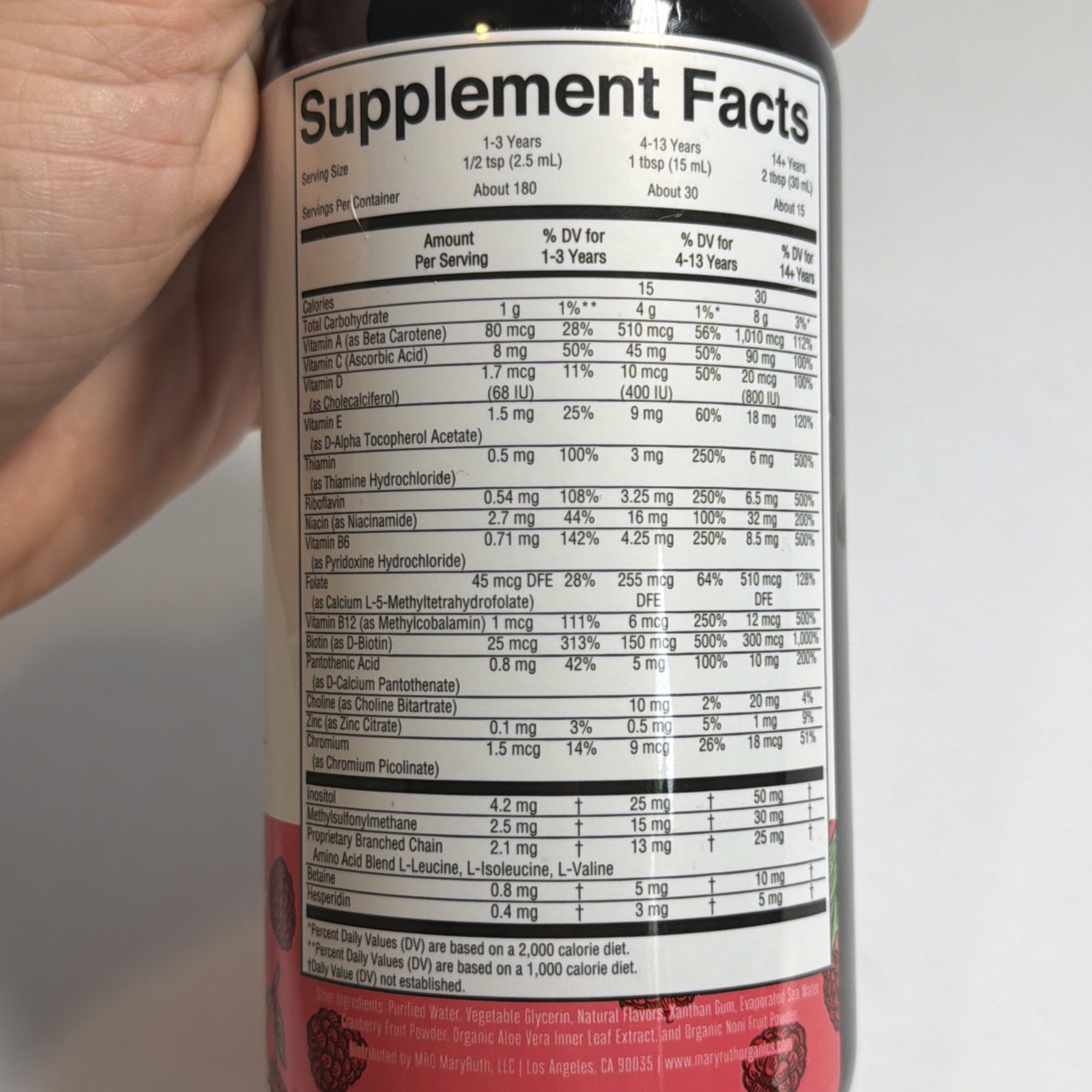 Liquid Morning Multivitamin Raspberry 15.22 fl oz. EXP 07/2027 Sealed