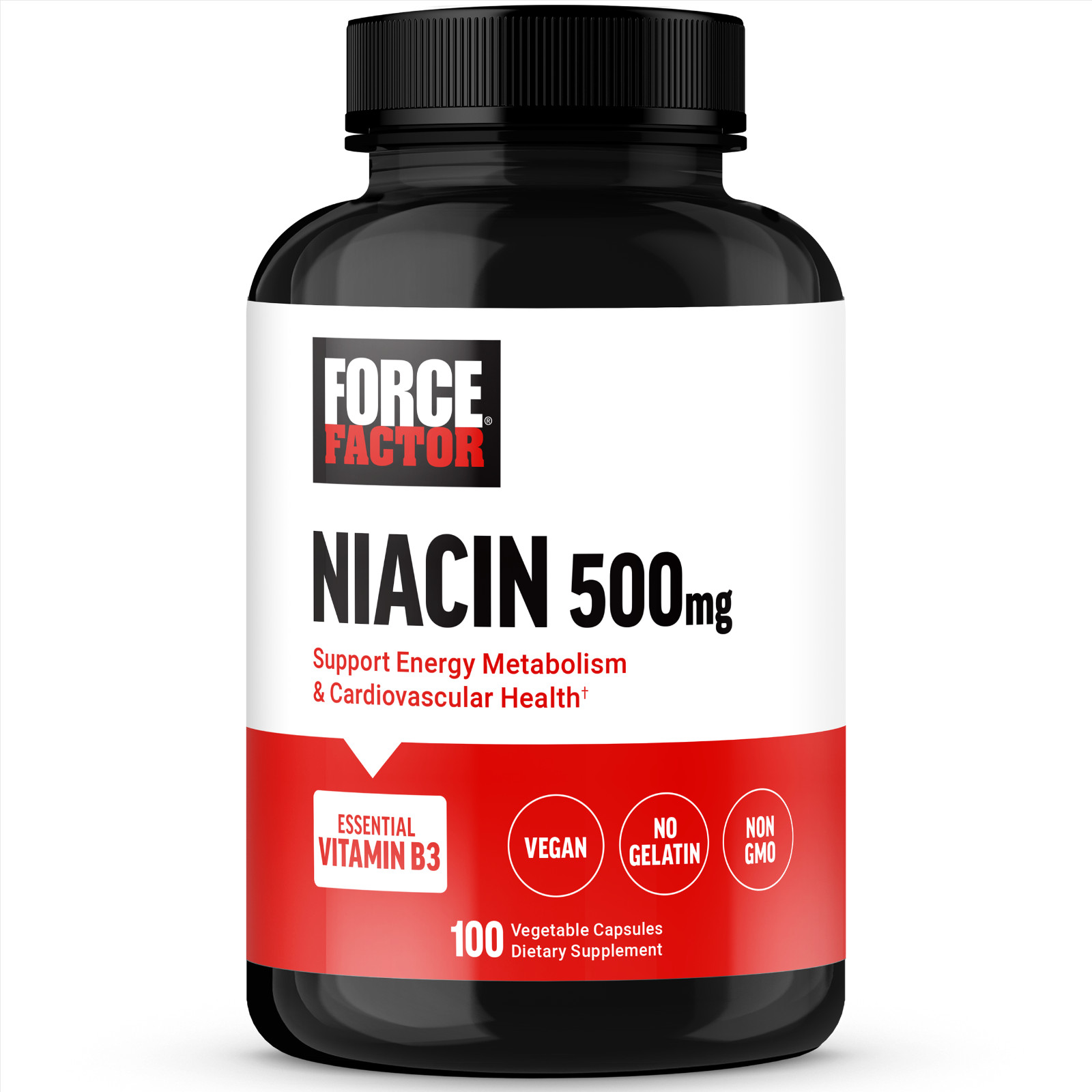 Force Factor, Niacin, 500 mg, 100 Vegetable Capsules
