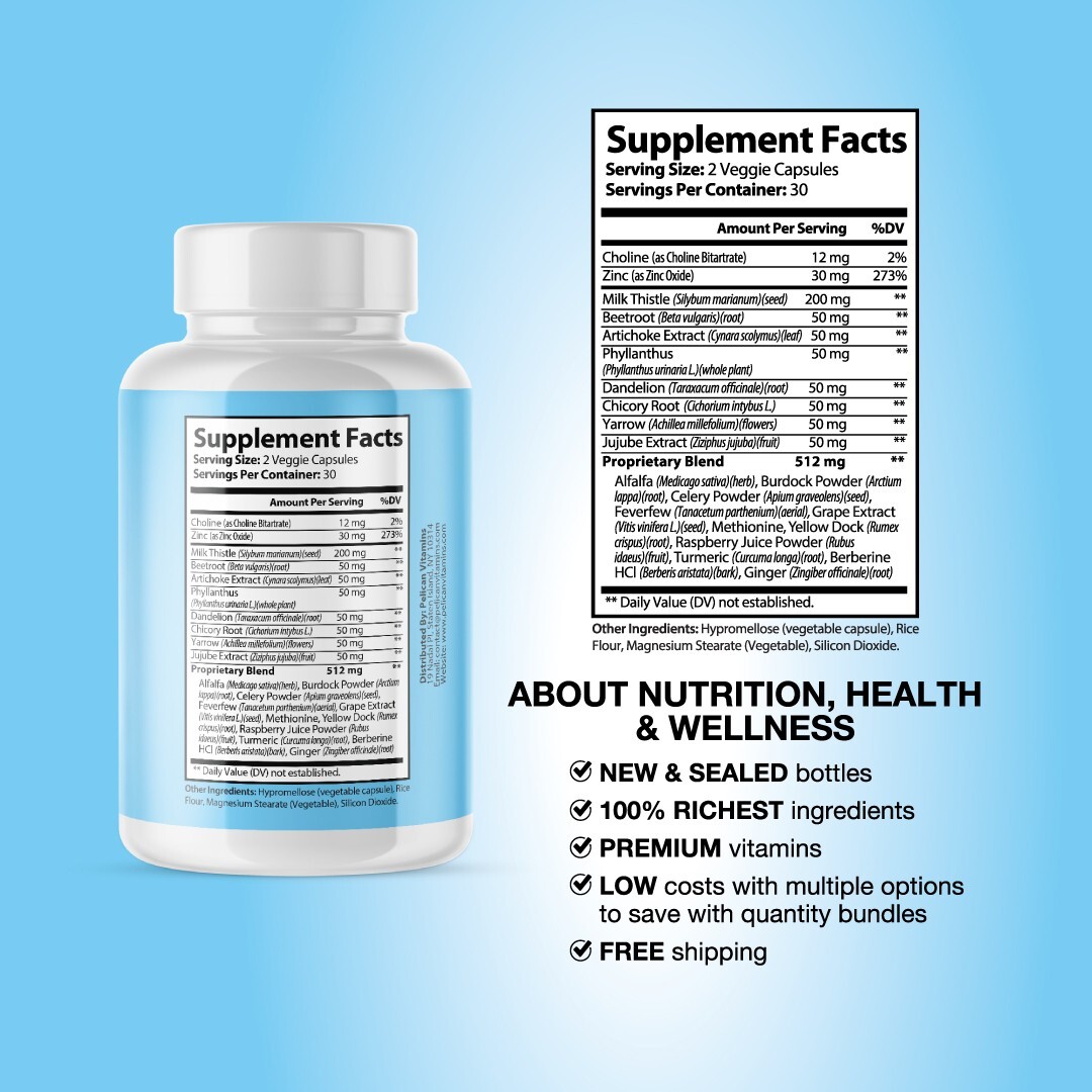 Liver Flow Plus- Liver Support- 4 Bottles- 240 Capsules