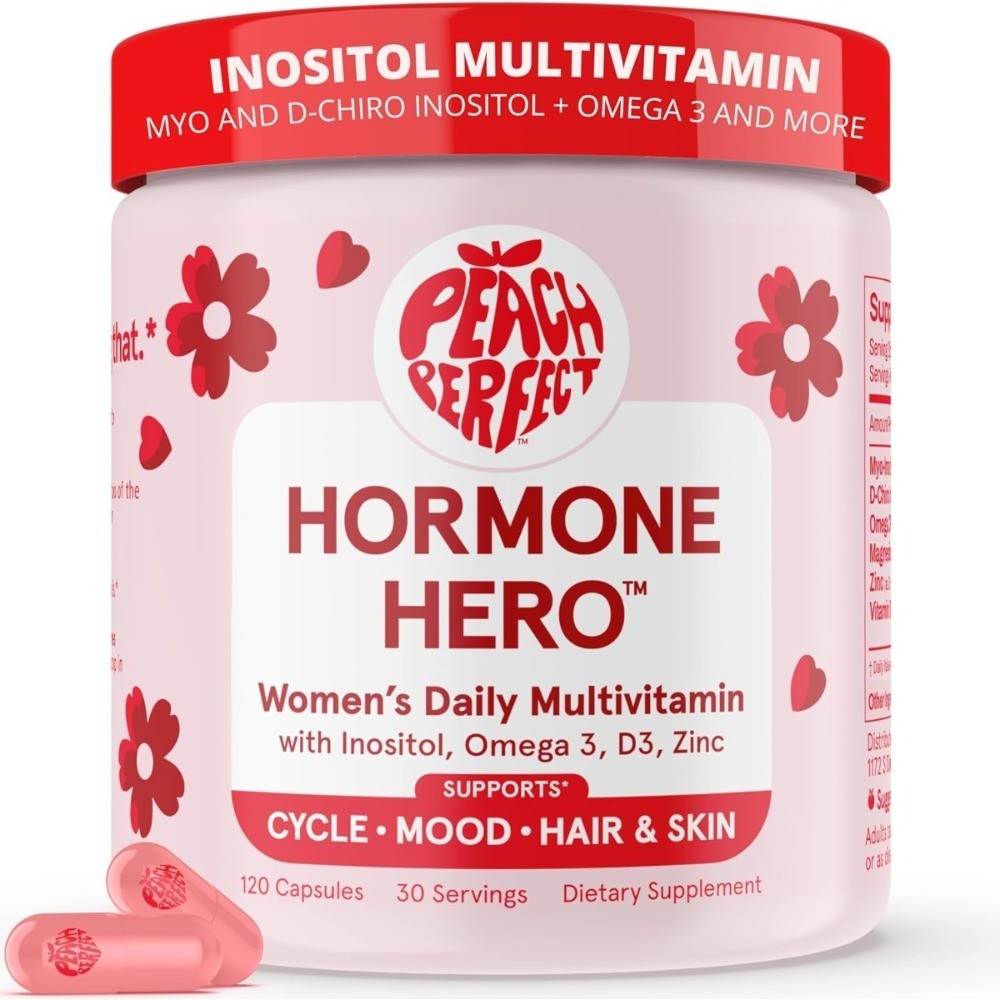 Peach Perfect Myo & D-with Multivitamin & Omega-3 for Women’s Health