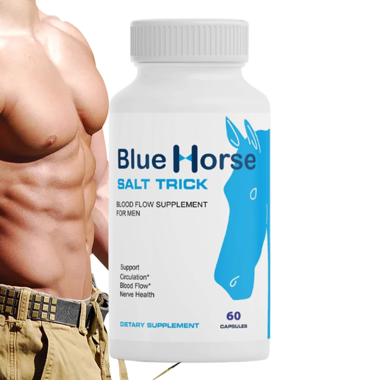 ( 1 Pack ) Blue Horse Salt Trick – Our Best Blood Flow Supplement For Men-