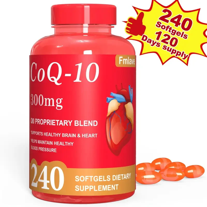 CoQ-10 300mg 240 Softgels Coq10 Co Q10 Coenzyme Heart Support NON GMO Free Ship