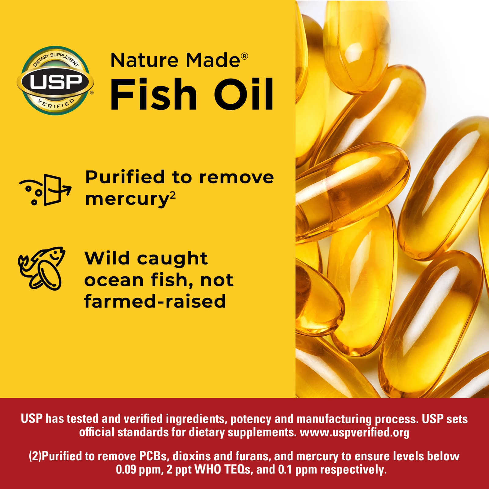 Nature Made Fish Oil 2400mg Omega 3 Softgels 134 Count
