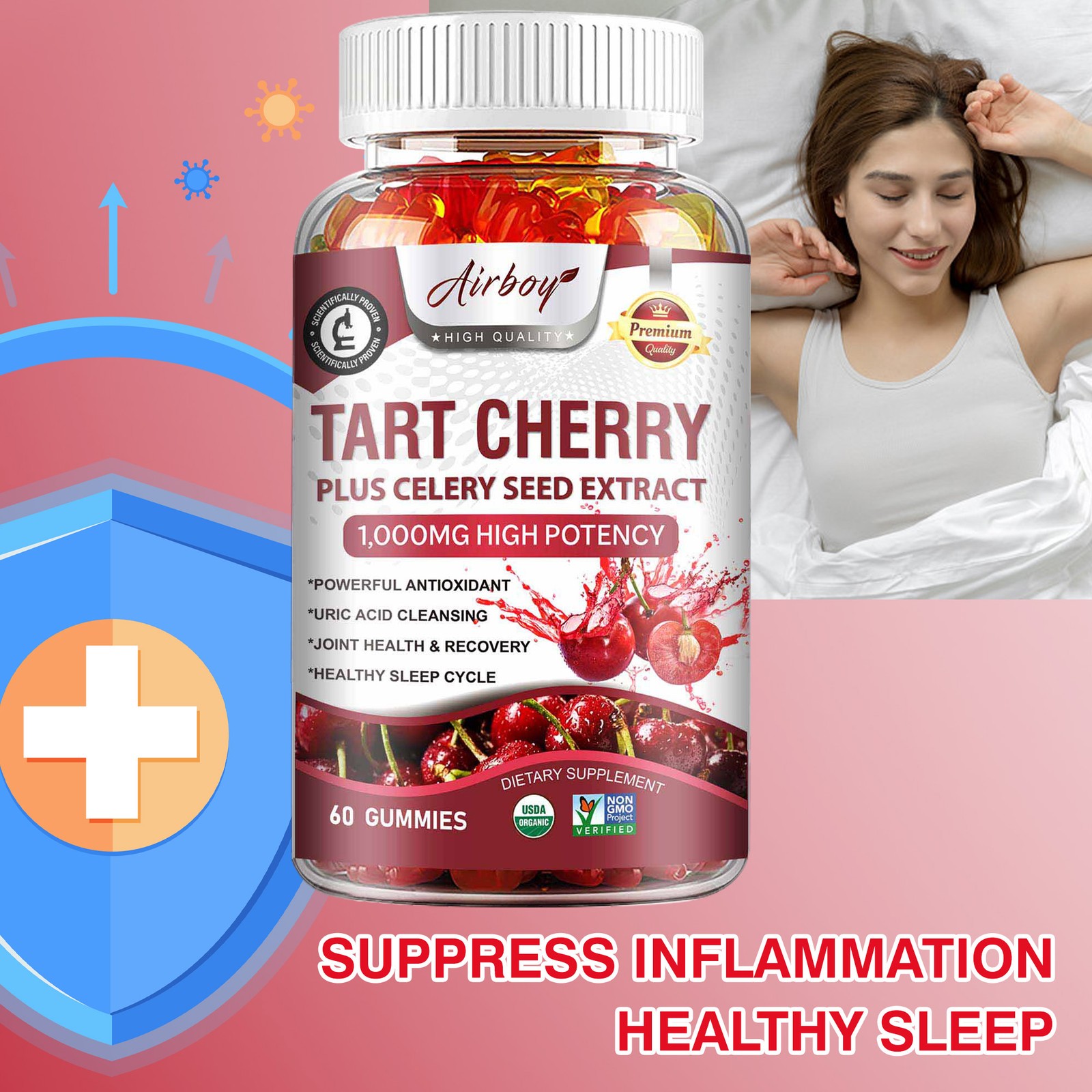 Tart Cherry – Antioxidant Rich Gout Arthritis Pain Relief,Mobility & Flexibility