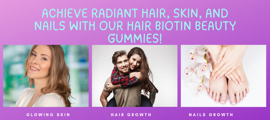 Biotin Beauty Gummies, Hair Growth Supplement with Vitamins | Hair & Nail Health