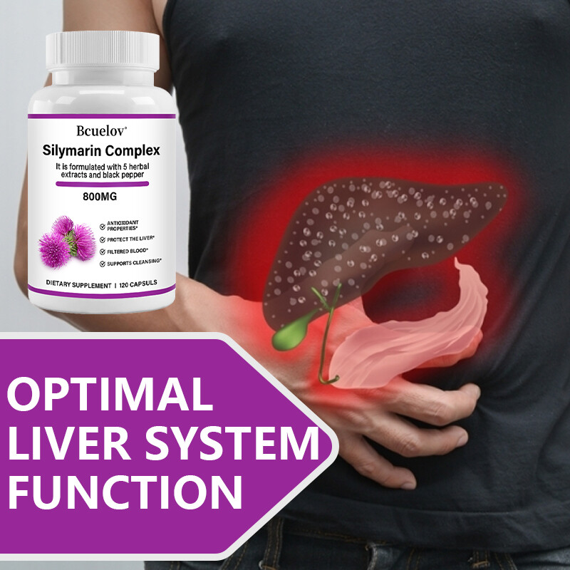 Liver Cleanse Detox Milk Thistle Extracts Silymarin,Artichoke,Dandelion,Turmeric