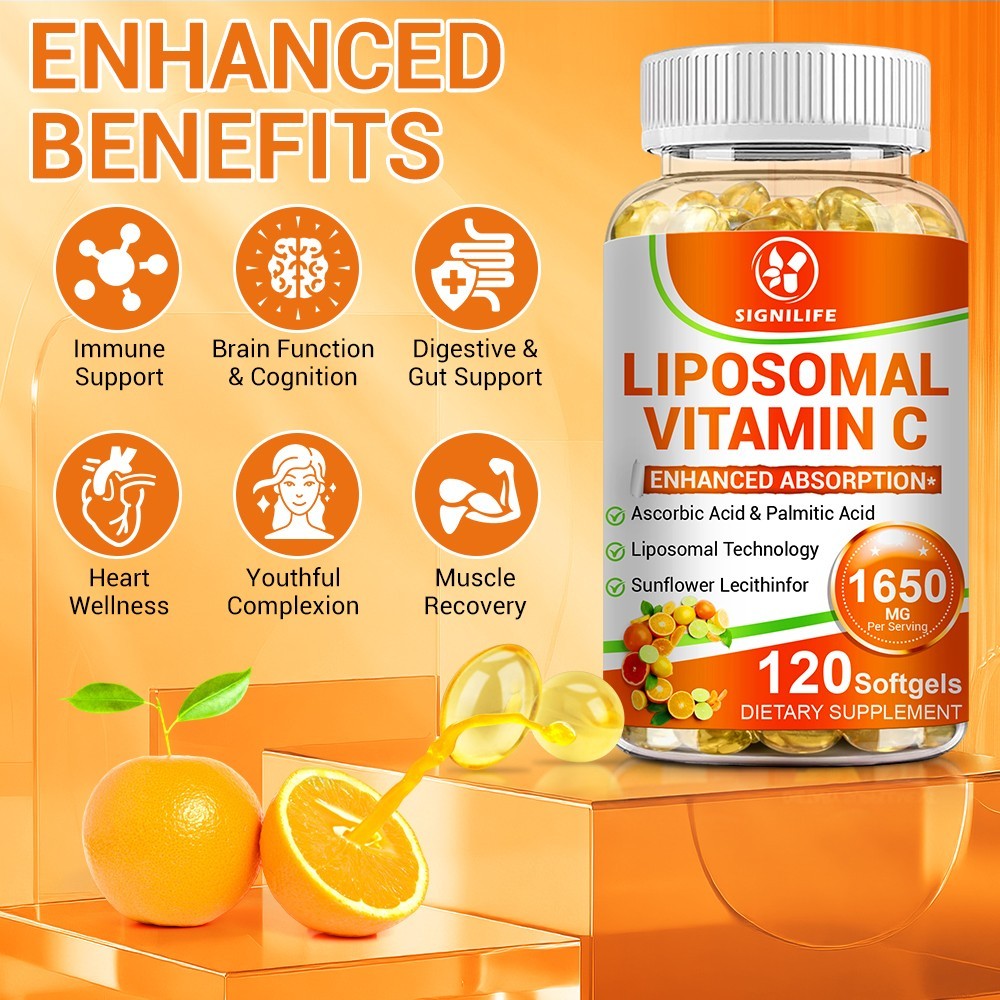 Liposomal Vitamin C 1650mg -120 Capsules – High Absorption Supplements