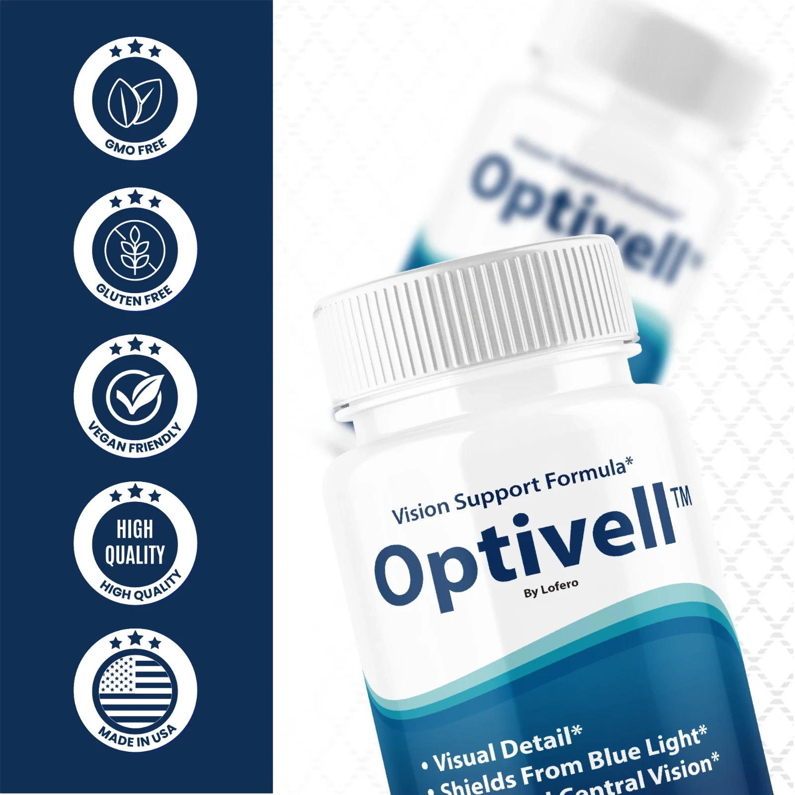 10 pack Optivell Vision Support Formula Pills, Opti Vell Eye Health