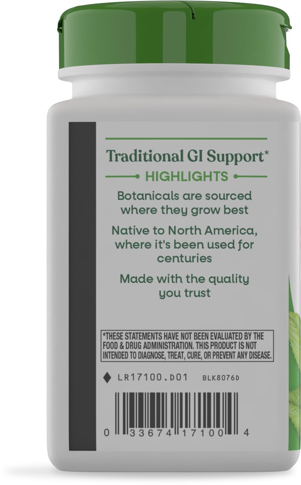 Nature’s Way Slippery Elm Bark Capsules, Traditional 100 Count (Pack of 1)
