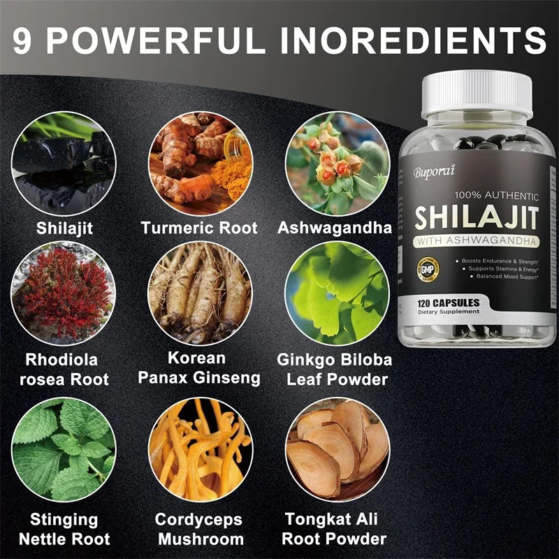 Shilajit 240pcs – Improves Memory, Concentration, Mood, Endurance & Performance