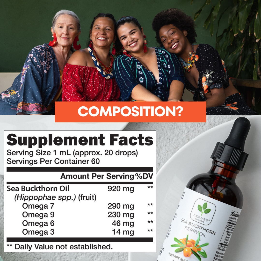 Organic Sea Buckthorn Oil – 2 fl oz SeaBuckthorn Berry Oil Omega Supplement