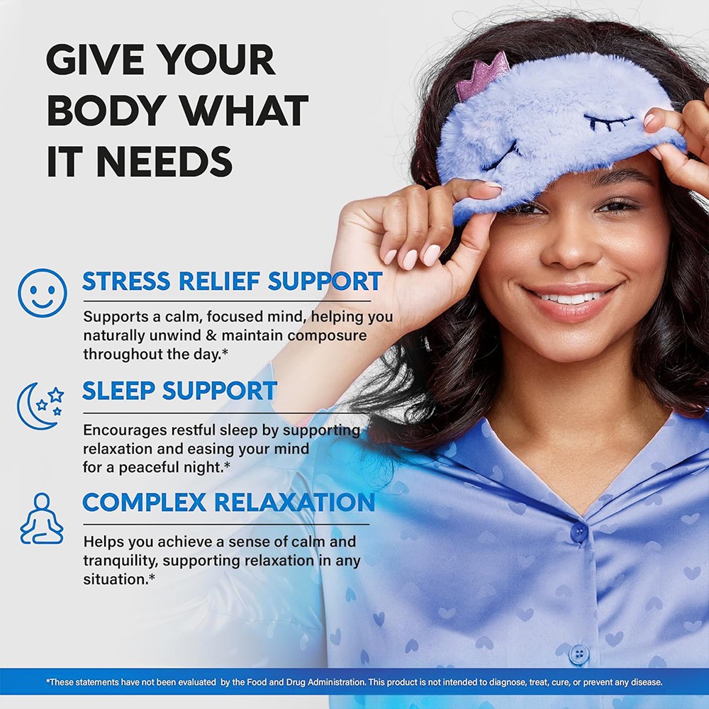 L-Theanine 200mg 30/60/120 Capsules Support Relaxation Stress For Men & Women