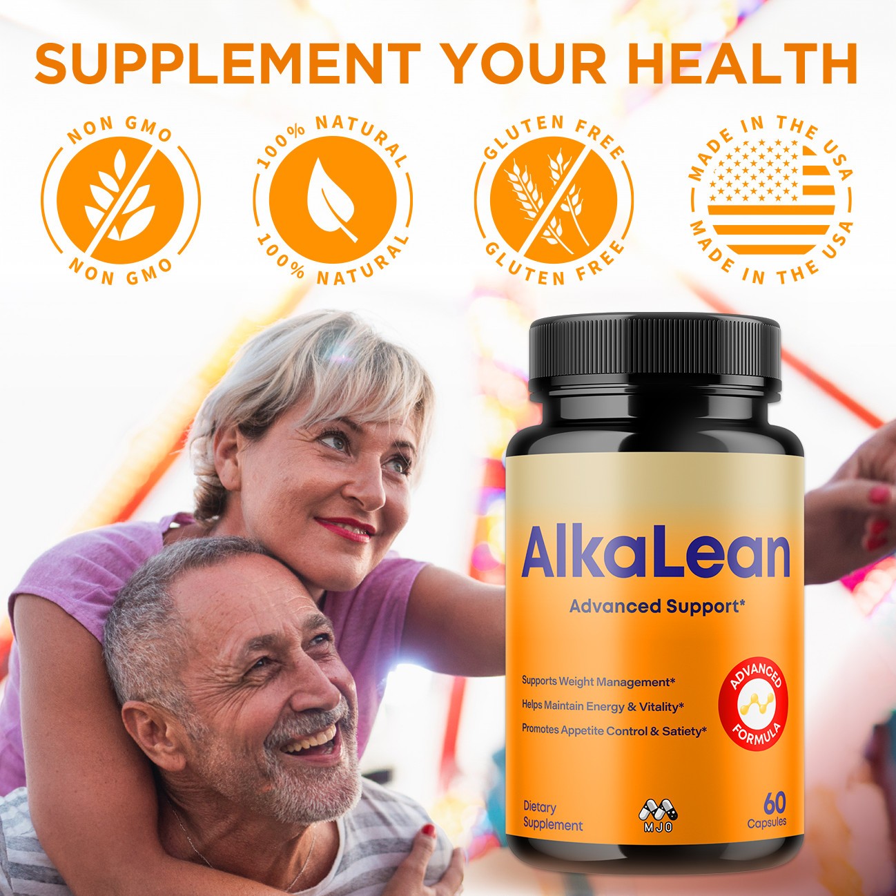 (1 Pack) Alkalean Advanced Weight Management Support Supplement 60 Capsules