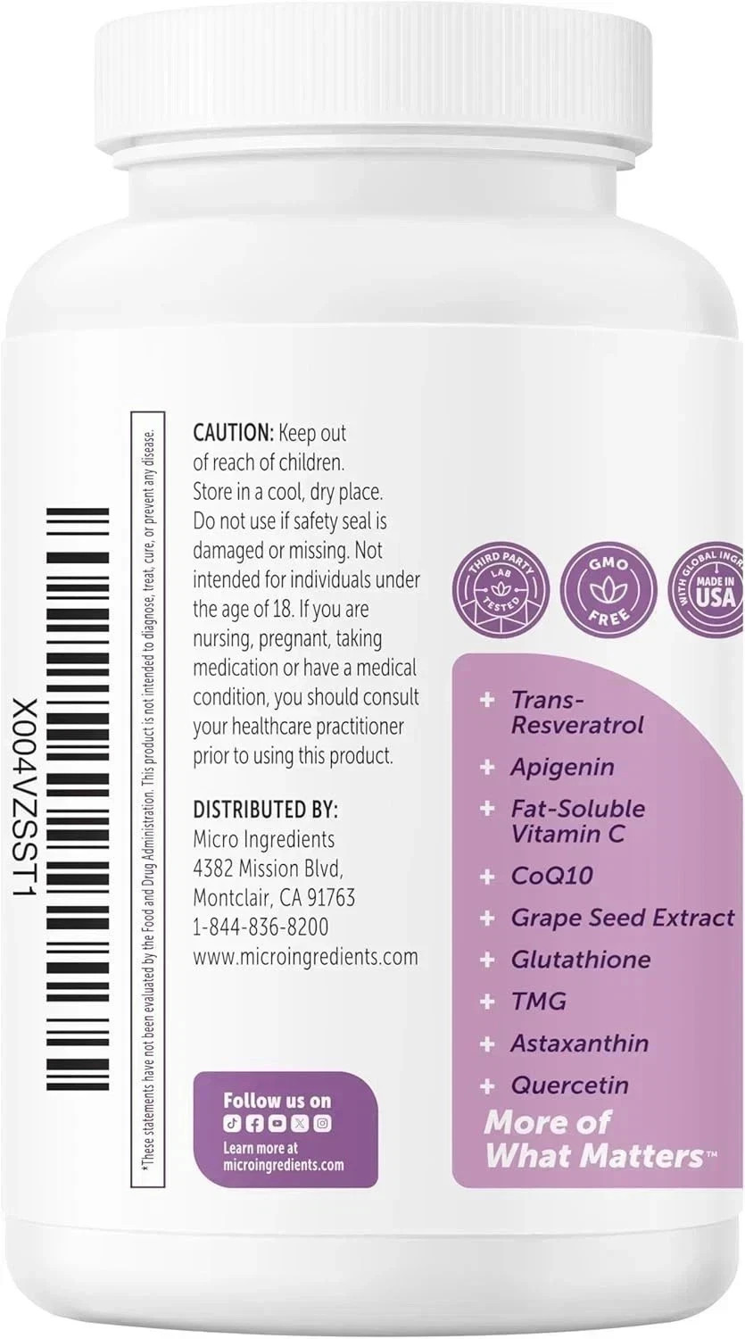 2PCS NMN Complex 1,000mg – 120 Caps | 10-in-1 NAD+ Booster with Resveratrol