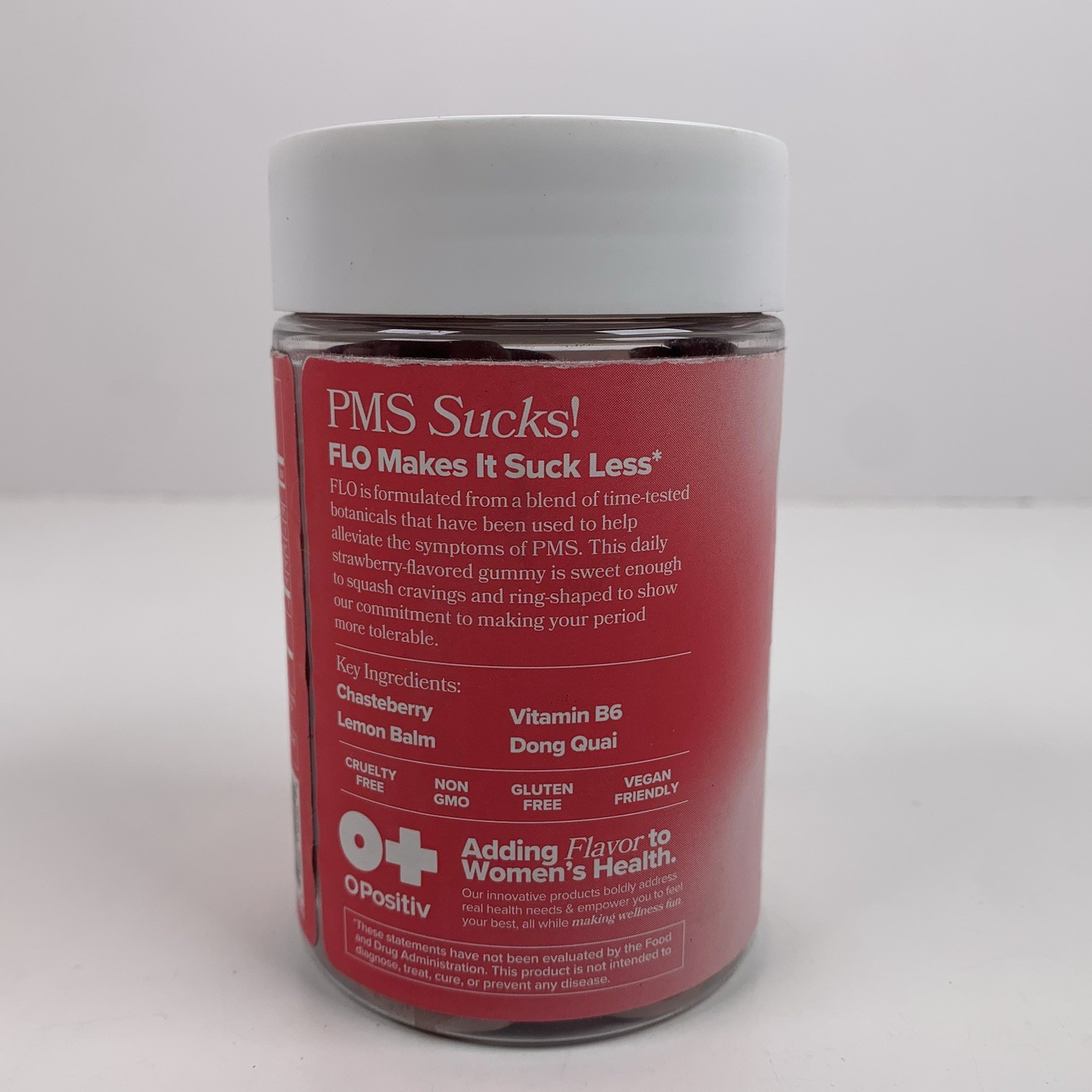 (4) O Positiv Health FLO PMS Gummy Vitamins Women PMS & Menstrual O+ EXP 6/26