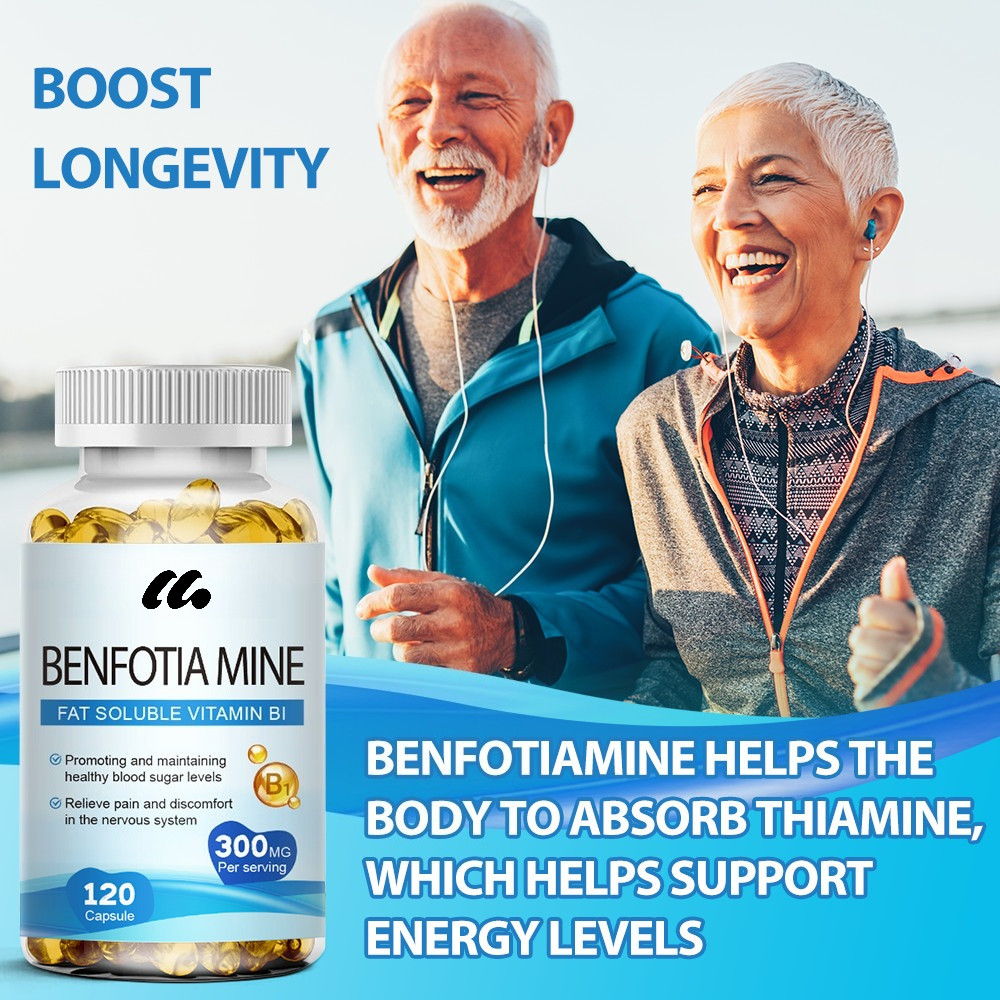 300mg Benfotiamine 120 Capsules – Fat Soluble Vitamin BI- Nervous System Support