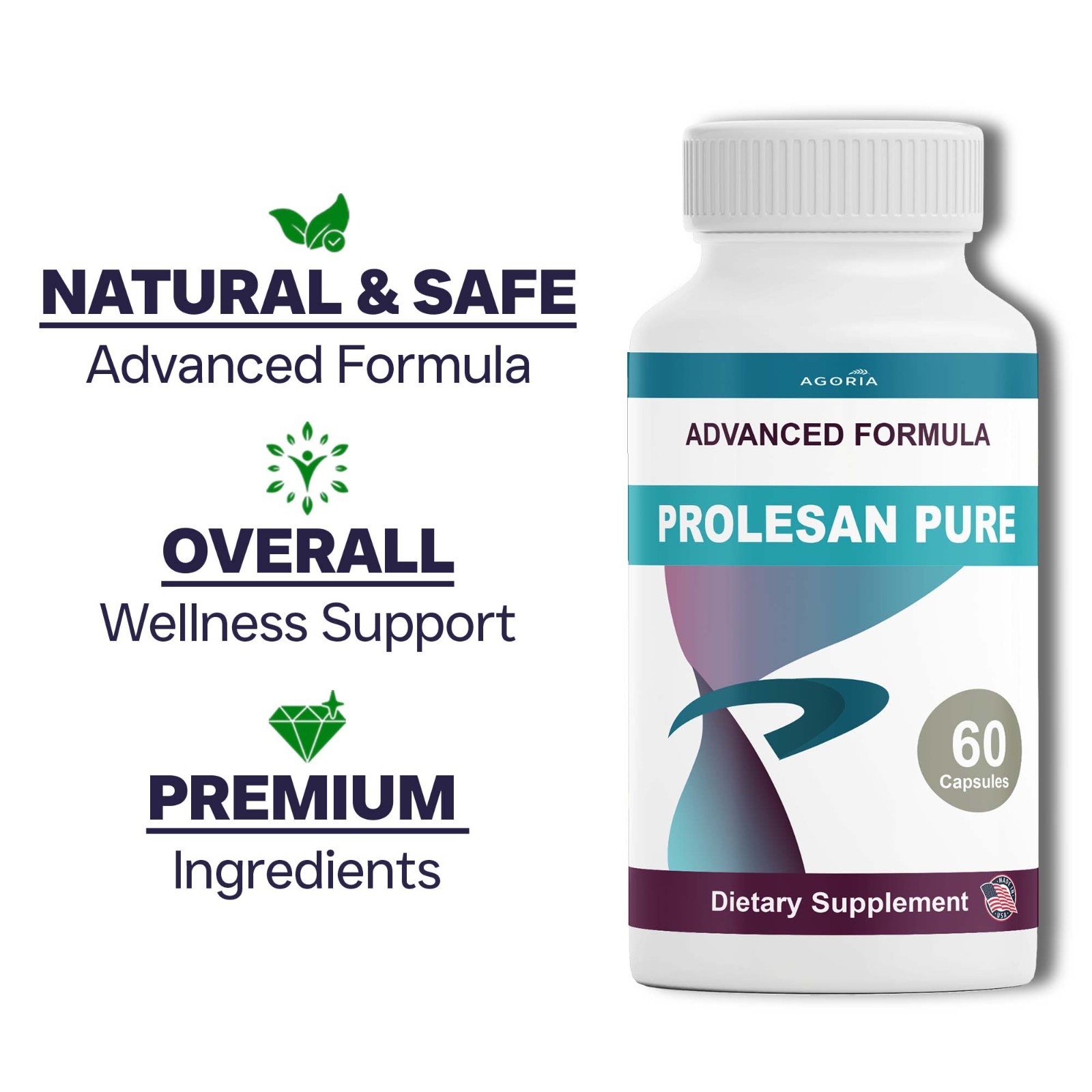 (2 Pack) Prolesan Pure Capsules – Weight Management, Metabolism & Energy Support