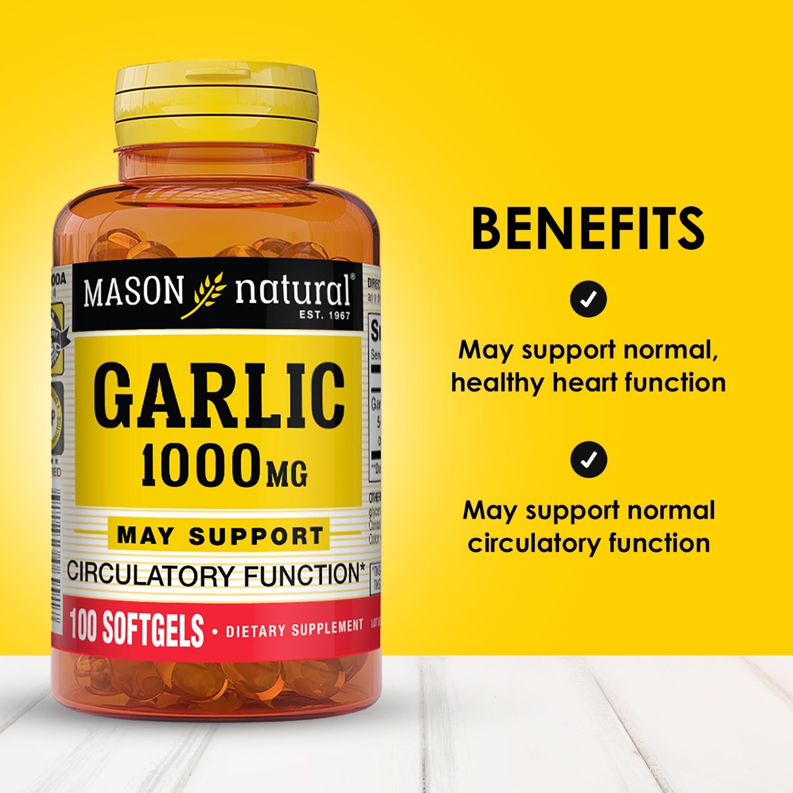 Garlic Oil Softgels 300 Count – Supports Circulatory Health, 3 Pack Supply