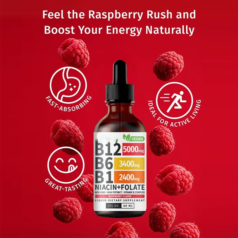 3/1PCS Vitamin B12 and B6 Liquid Drops, B12 Sublingual Vitamin B Complex