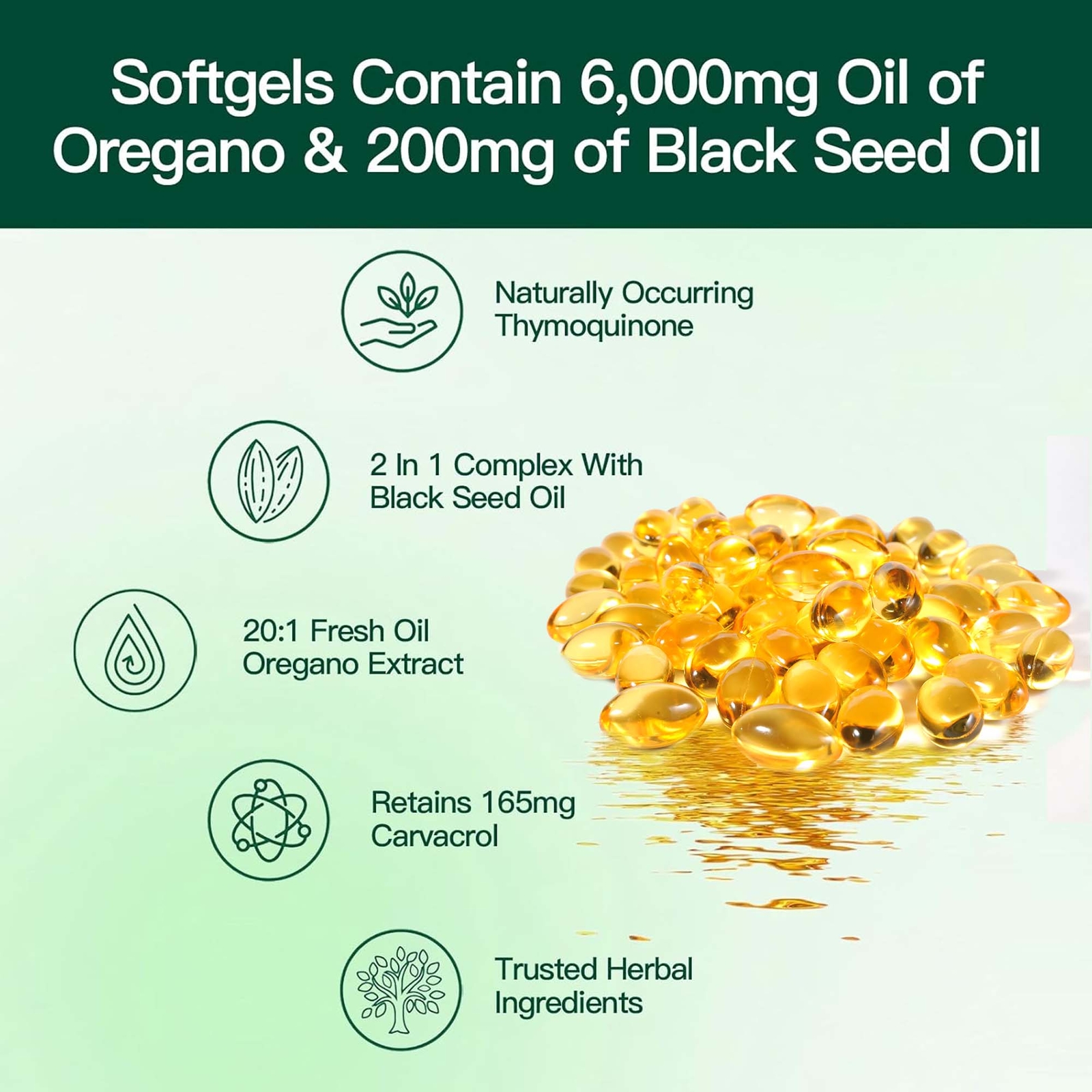 Oil of Oregano – with Black Seed Oil – Natural Immune Support,Digestive Support