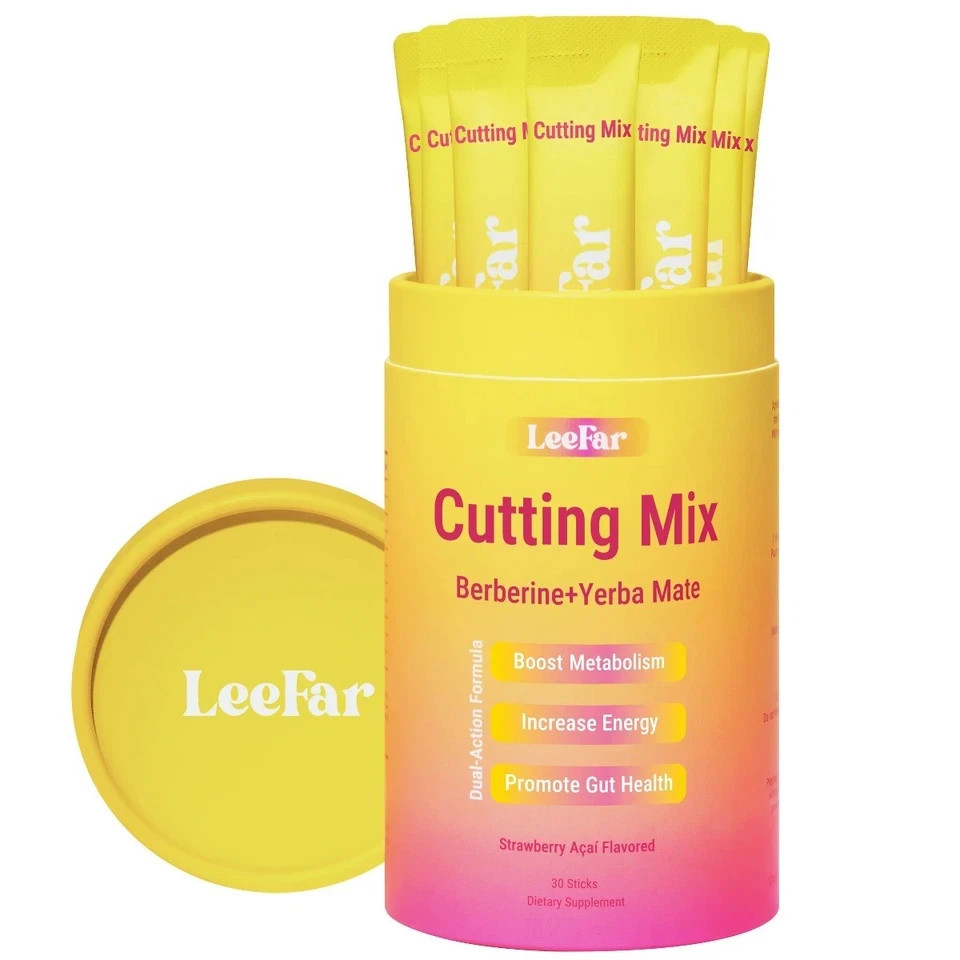 LeeFar Cutting Drink Mix Strawberry Açaí, Berberine 5-HTP Three0 Servings