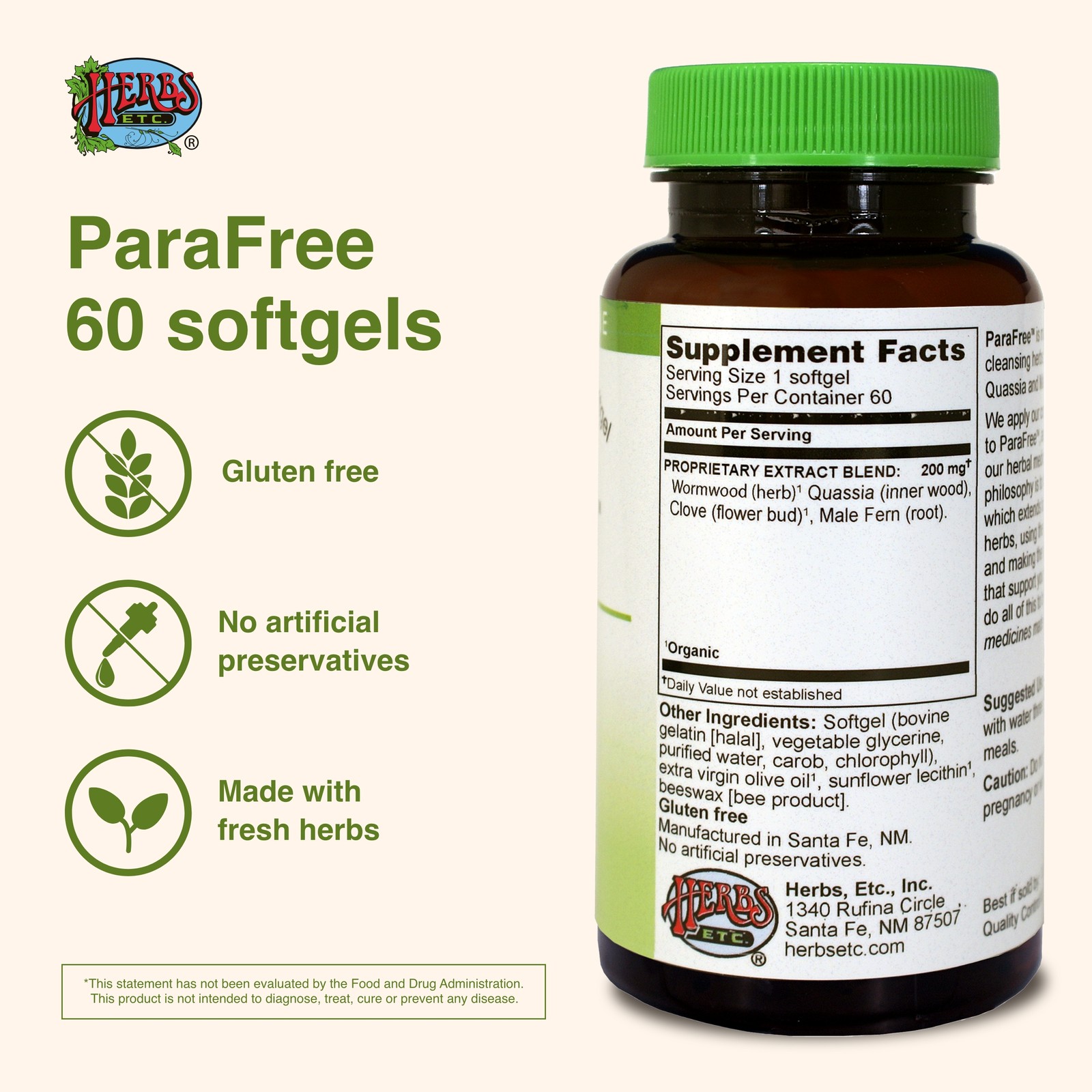ParaFree Softgels 60 ct Herbs Etc