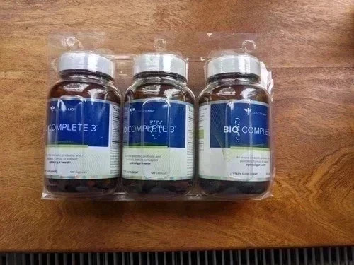 New Gundry MD Bio Complete 3 Triple Biotic 180 Capsules 3 Glass Bottles