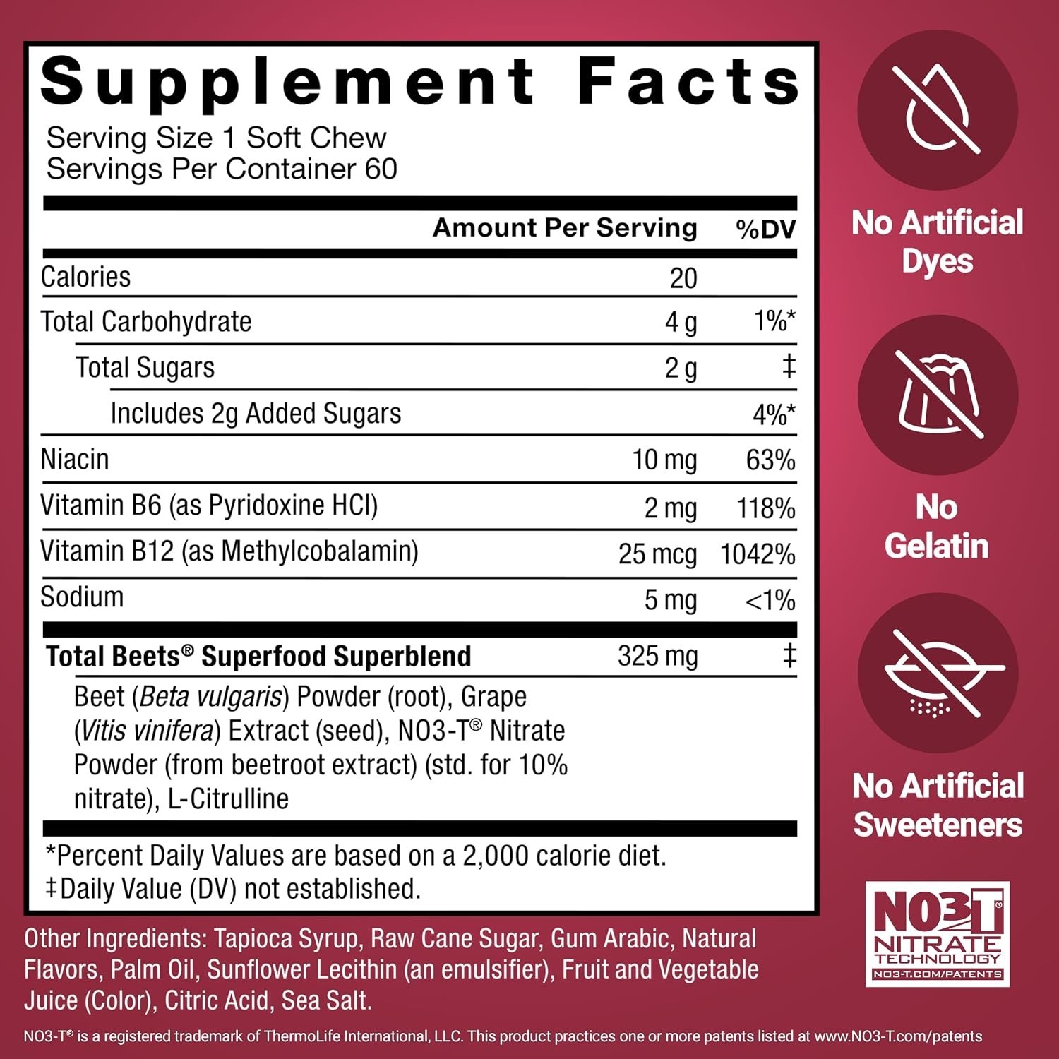 Enjoy Delicious Heart Support with Total Beets Soft Chews – 60 Count Acai Flavor