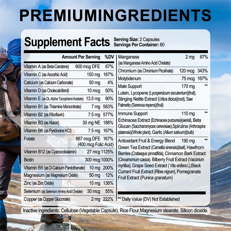 Men’s Multivitamin 240pcs- Saw Palmetto and Lutein – Healthy Male Prostate