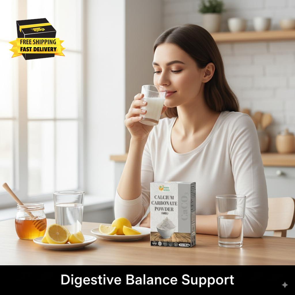 Calcium Carbonate Powder Food Grade Calcium Supplement for Cooking and Baking, A