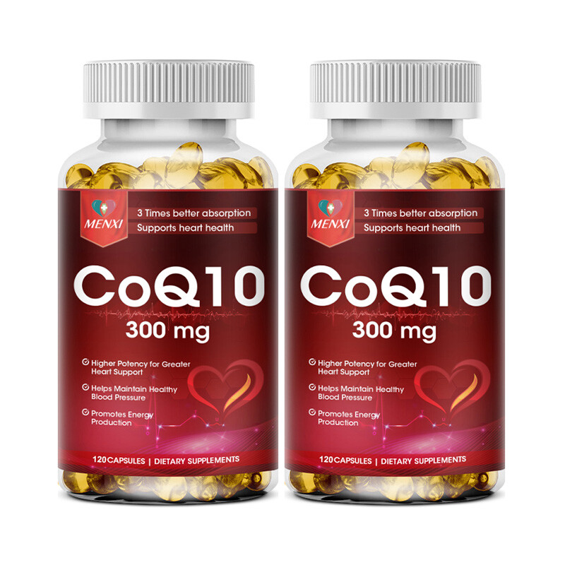 2 CoQ-10 PACKS 300mg 240 Softgels Coq10 Co Q10 Coenzyme Heart Support NON GMO