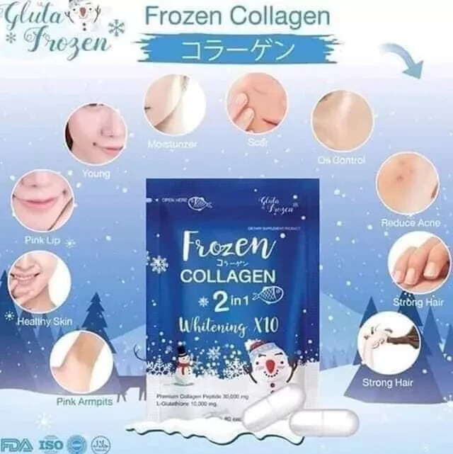 FROZEN COLLAGEN 2in1 Whitening 60capsules Authentic! US Seller
