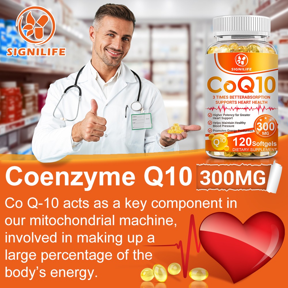 CoQ10 Coenzyme Q10 300mg 120 Capsules Heart Support NON GMO