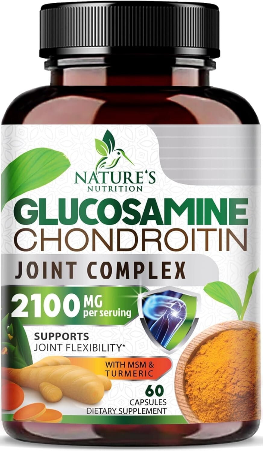 Glucosamine Chondroitin Turmeric MSM Triple Strength Joint Support 2100mg