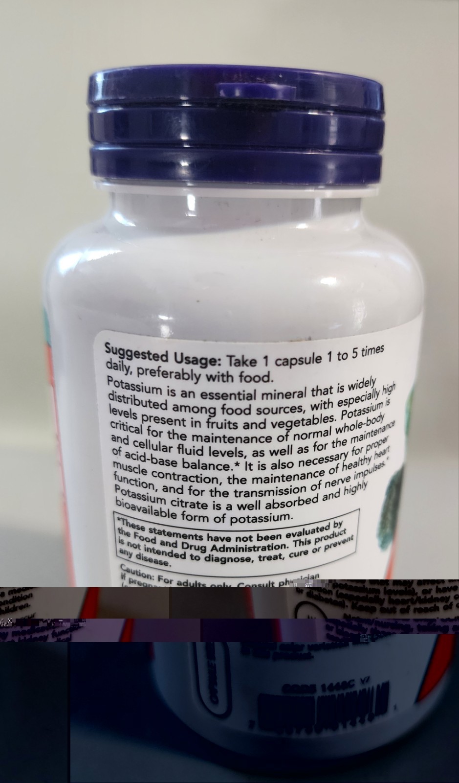 Supplements Potassium Citrate 99 mg Supports Electrolyte Balance 180 Capsules