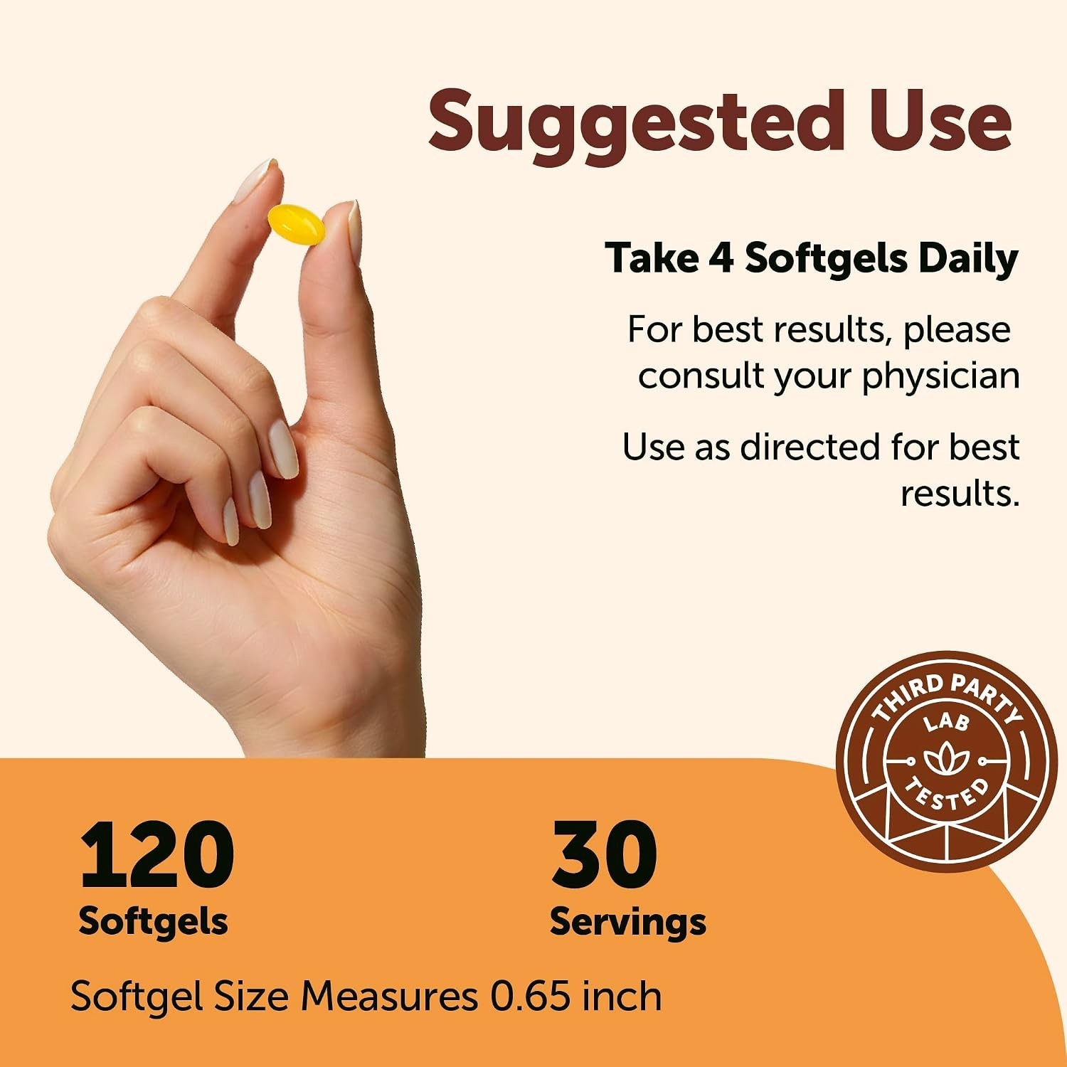 120 Easy-to-Swallow Berberine 1000mg Softgels with MCT Oil – Gluten Free