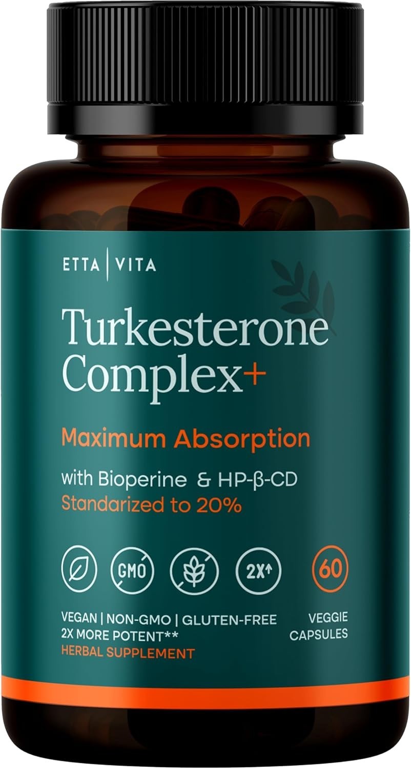 Turkesterone 2X Strength Vegan Supplement | Pure Ecdysterone 60 Capsules USA