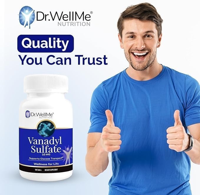 Vanadyl Sulfate 10mg 200 Tablets 2 Pack Glucose & Metabolism Support Non-GMO