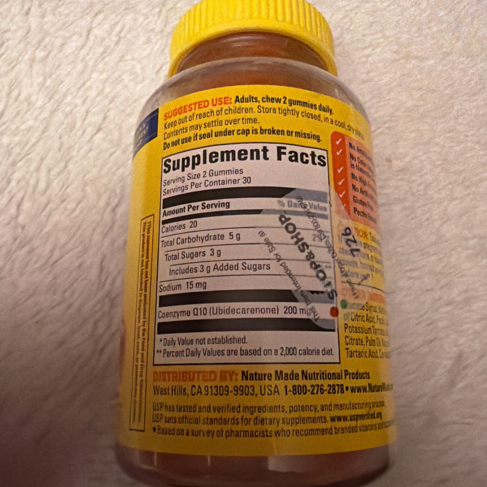 Nature Made CoQ10 200Mmg Per Serving Gummies, Heart & 60 Count Exp 01/2028